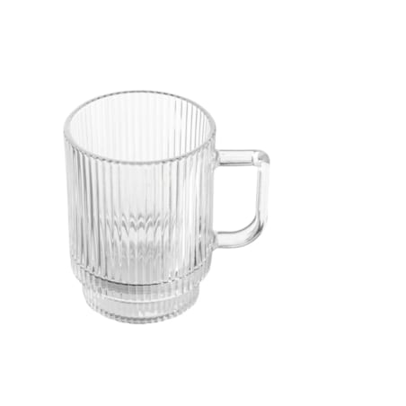 Szklanki Prążkowane 300ml 6szt Kubki do Latte Capuccino herbatę na prezent