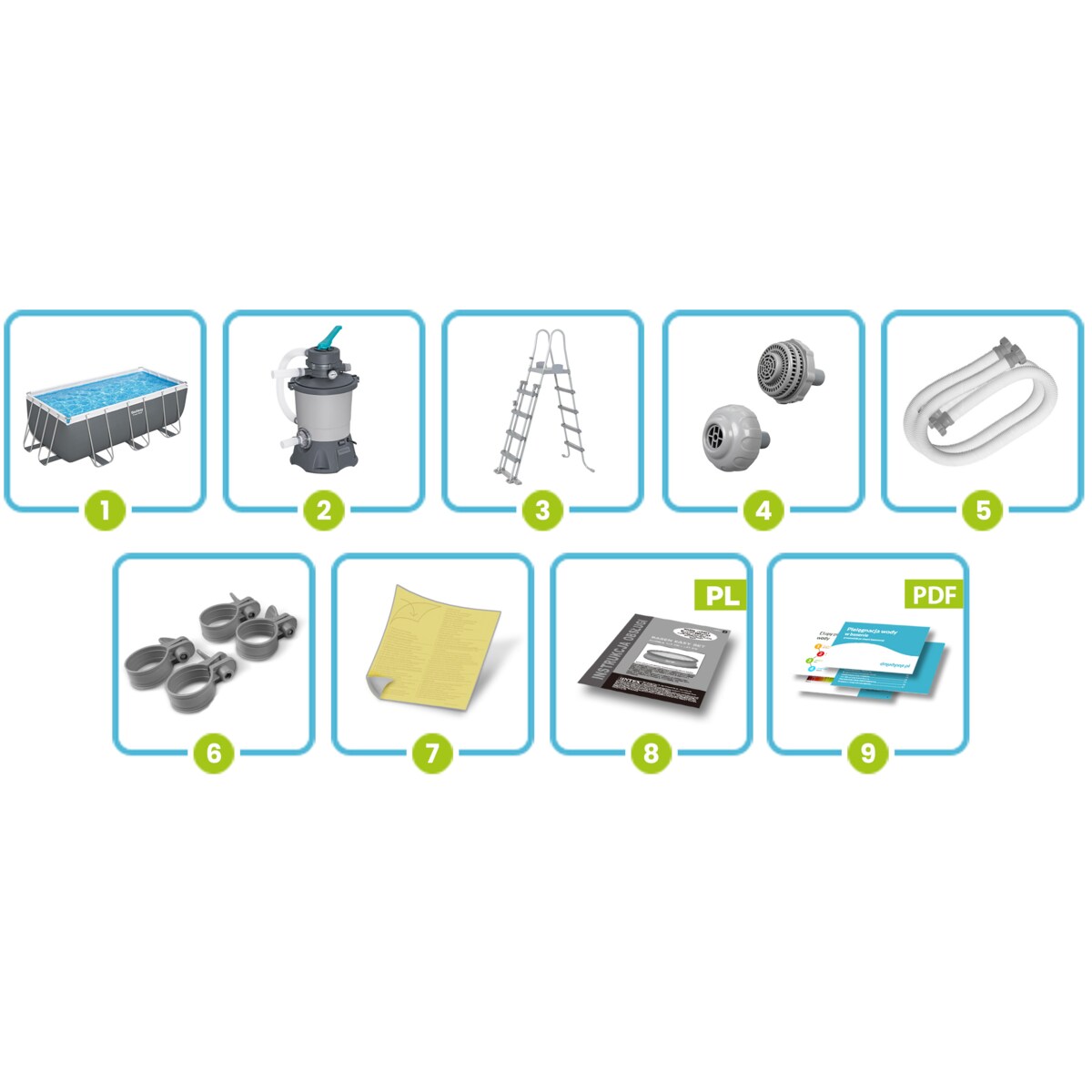 Basen stelażowy prostokątny Bestway 412 x 201 cm