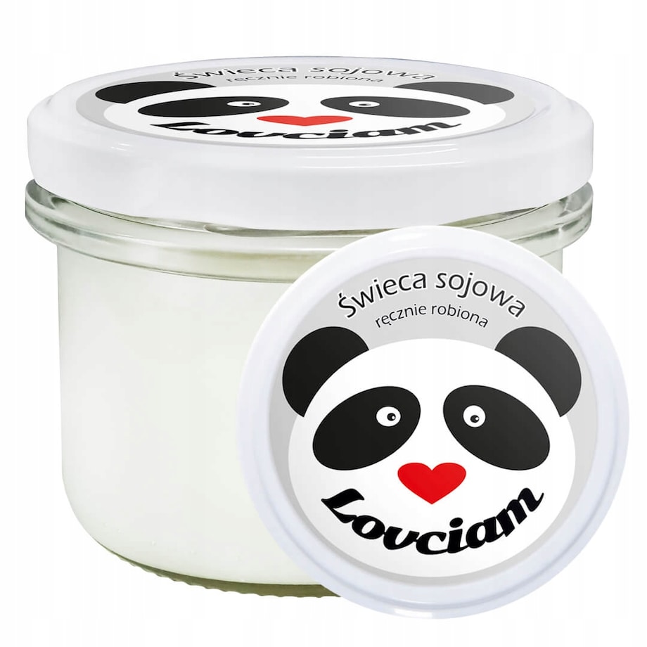 Naturalna świeca sojowa zapachowa "LOVCIAM" romantyczny prezent upominek na walentynki rocznice dla chłopaka dziewczyny niej niego żony męża kobiety faceta mężczyzny narzeczonej
