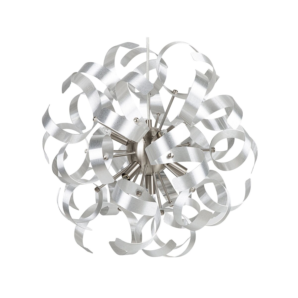 Lampa wisząca metalowa srebrna ICANA