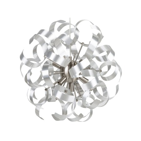 Lampa wisząca metalowa srebrna ICANA