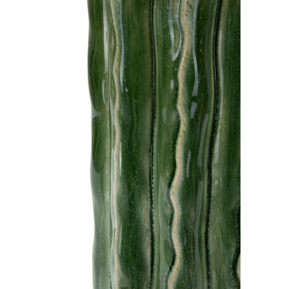 Osłonka dekoracyjna Cactus, kolor zielony, ceramika, 12 x 12 x 31,5 cm, motyw: kaktus, styl nowoczesny, na doniczkę do salonu, Mauro Ferretti