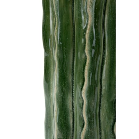 Osłonka dekoracyjna Cactus, kolor zielony, ceramika, 12 x 12 x 31,5 cm, motyw: kaktus, styl nowoczesny, na doniczkę do salonu, Mauro Ferretti