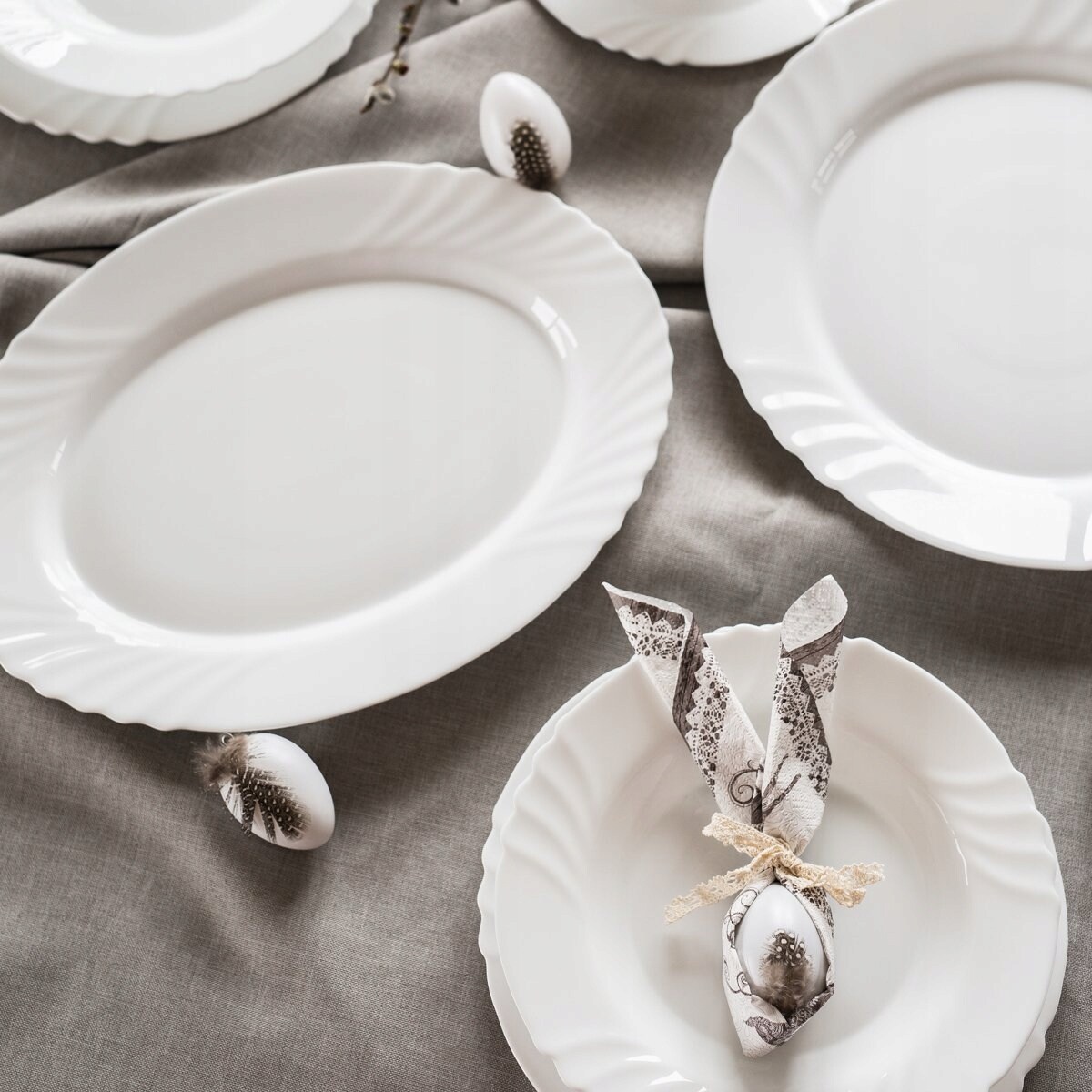 6x TALERZ OBIADOWY GŁĘBOKI BIAŁY EBRO bormioli 23 cm NA ZUPĘ ROSÓŁ komunie