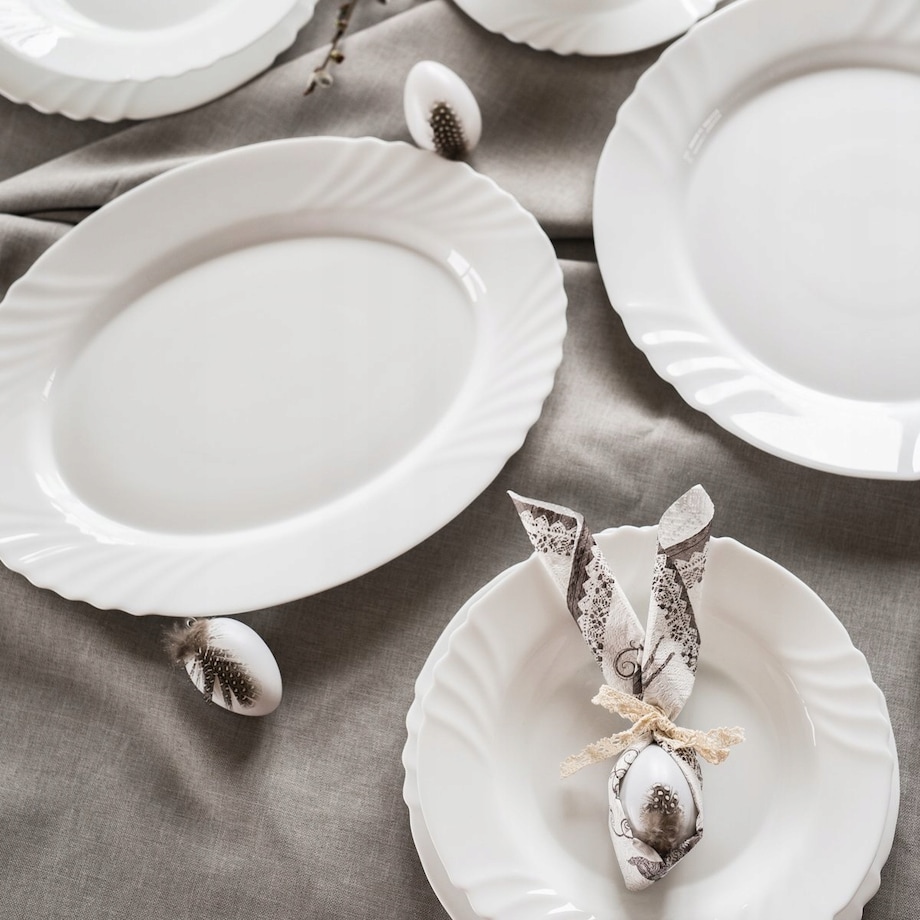 6x TALERZ OBIADOWY GŁĘBOKI BIAŁY EBRO bormioli 23 cm NA ZUPĘ ROSÓŁ komunie