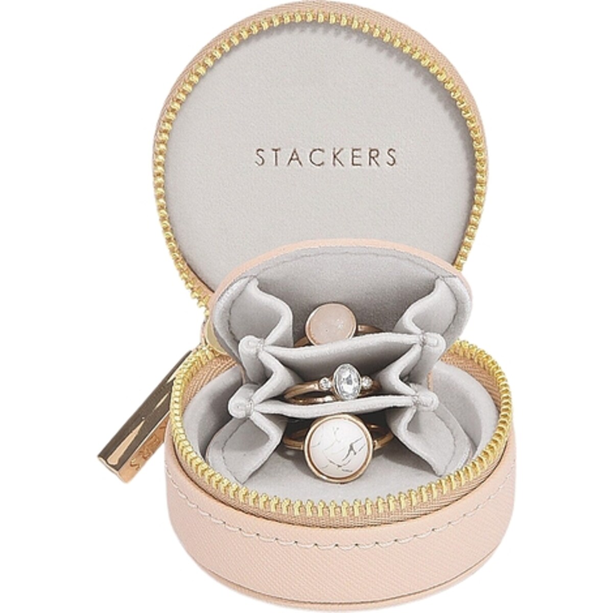 Pudełko podróżne na biżuterię Stackers Oyster mini różowe