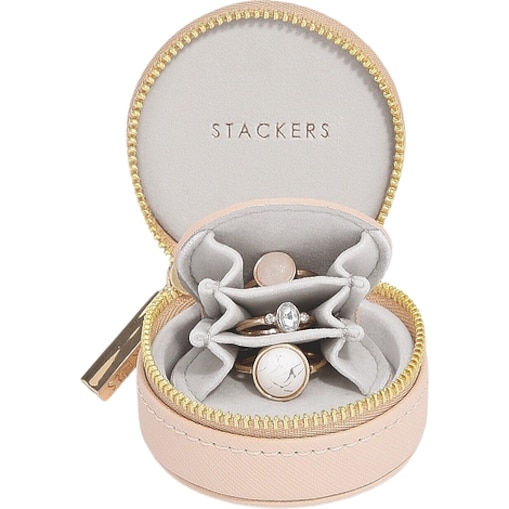 Pudełko podróżne na biżuterię Stackers Oyster mini różowe