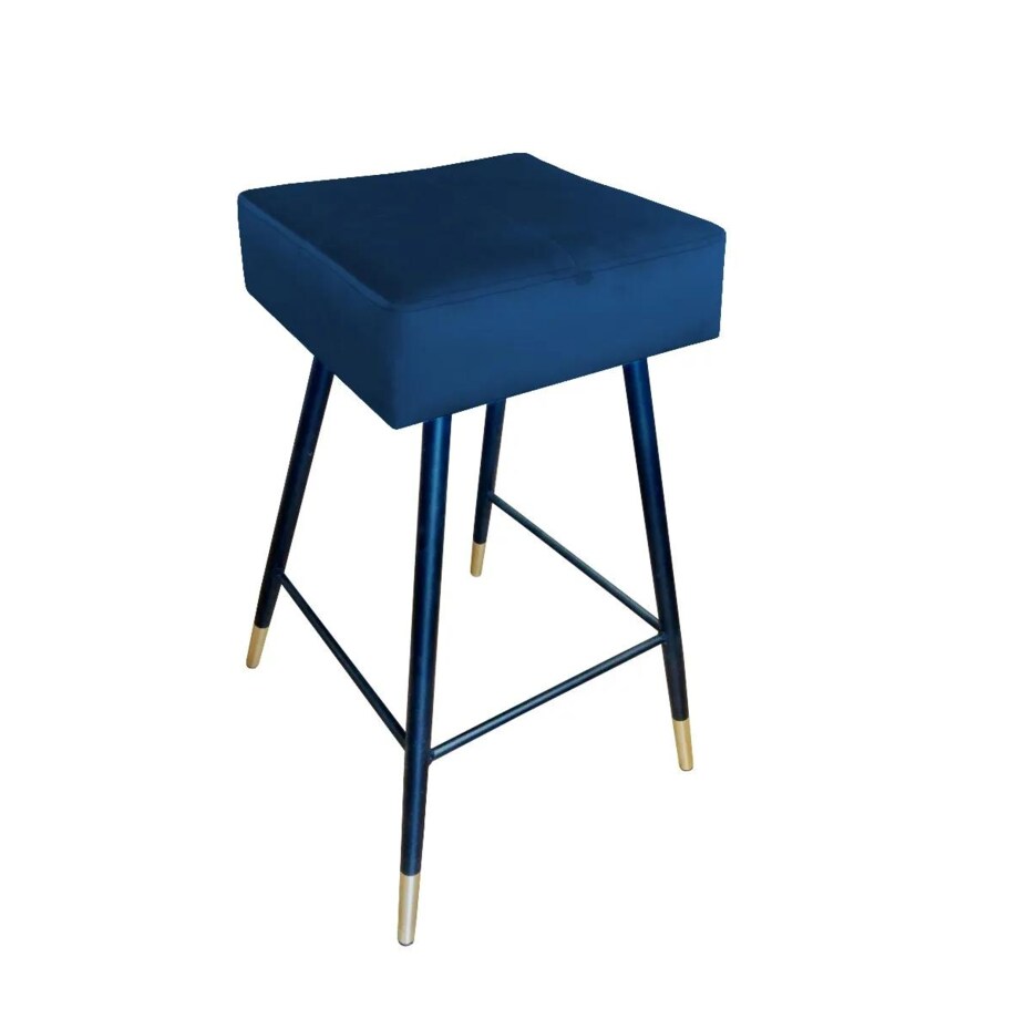 Hoker niski OLIMP VELVET GOLD granatowy