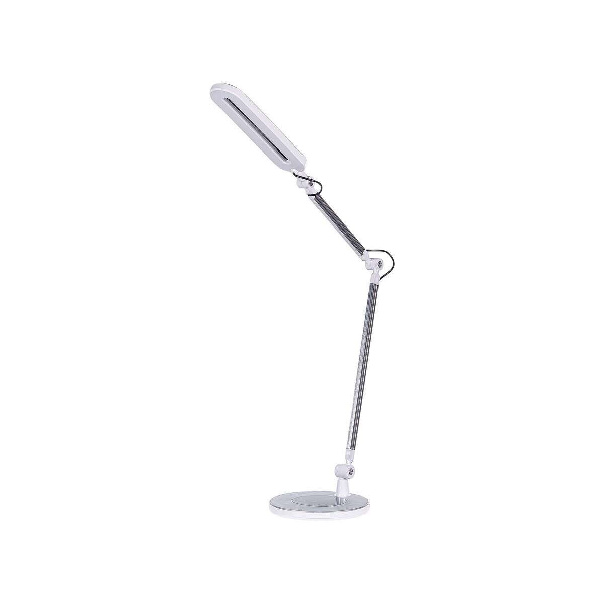 Lampa biurkowa LED metalowa srebrna GRUS