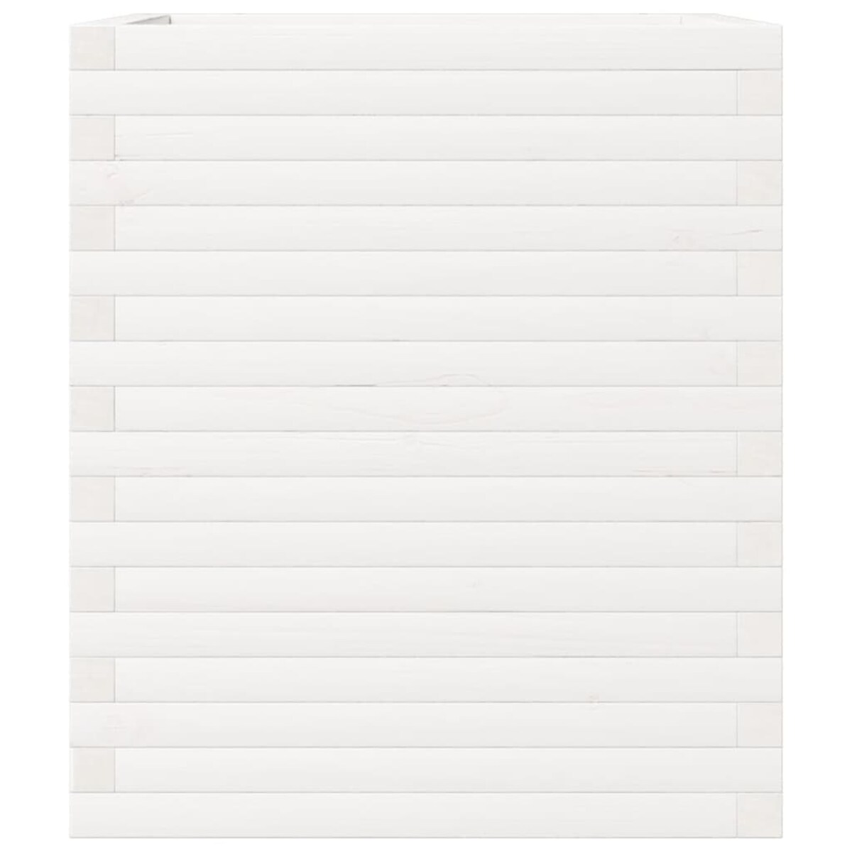 vidaXL Donica ogrodowa, biała, 60x60x68,5 cm, lite drewno sosnowe