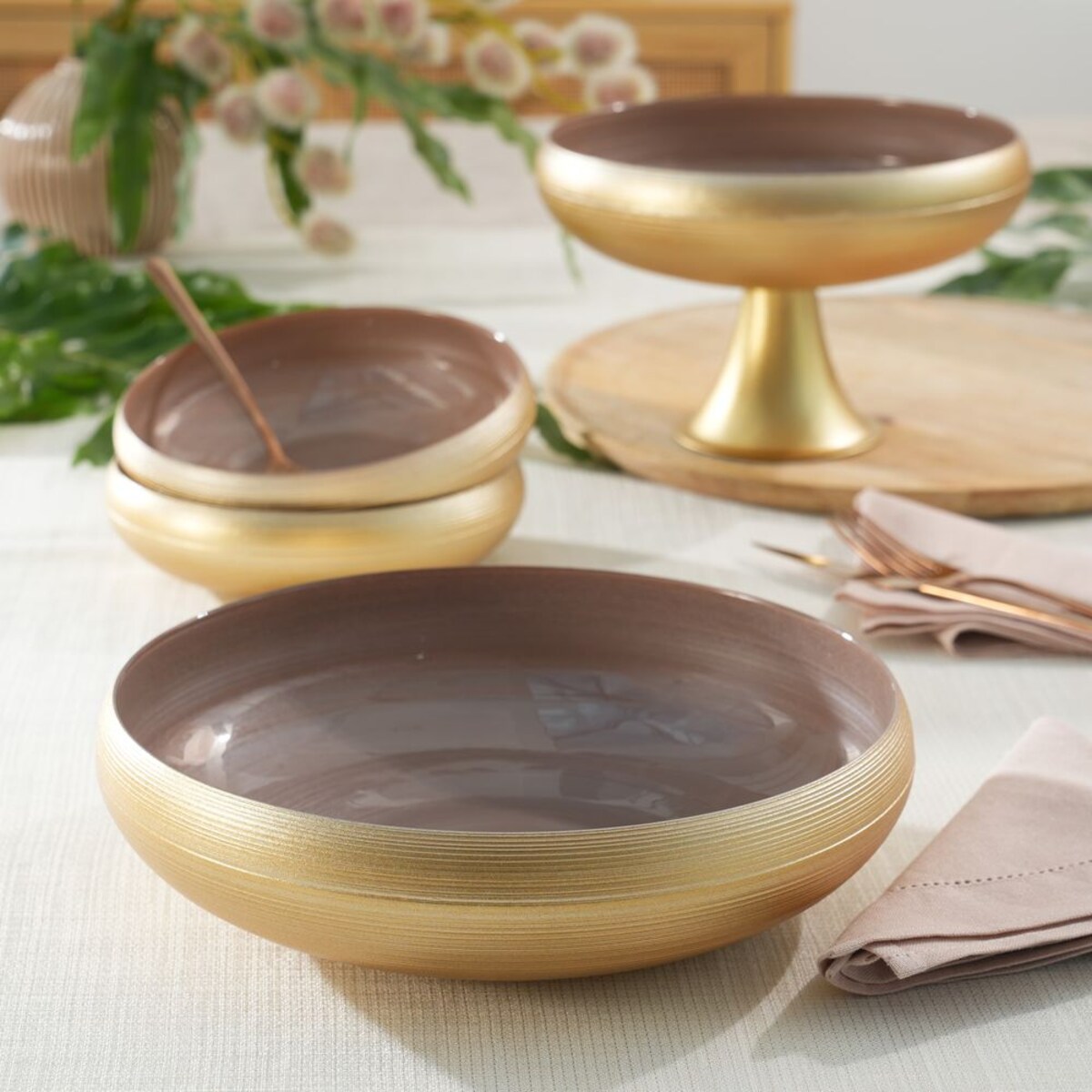 VILLA ITALIA Salaterka szklana 26 cm MOCCATTO