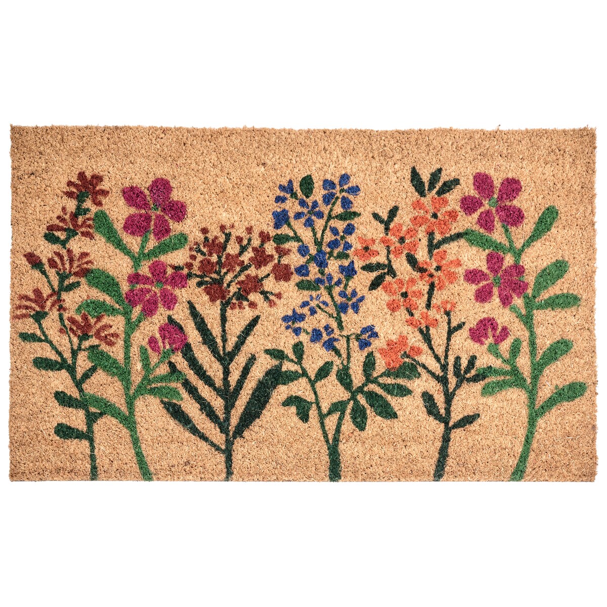Wycieraczka TEKKONA Naturalny 40 x 60 cm Kwiat Włókno kokosowe