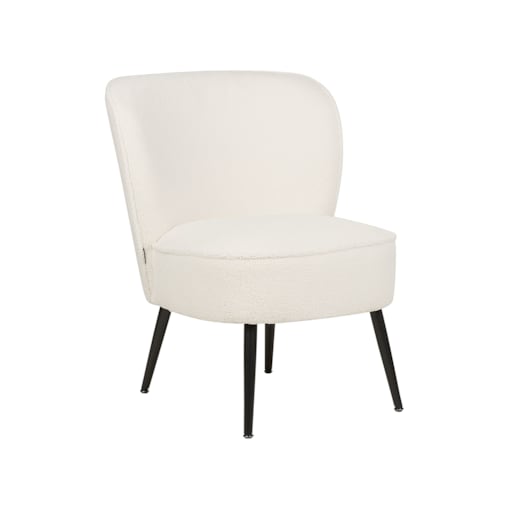 Fotel boucle biały VOSS