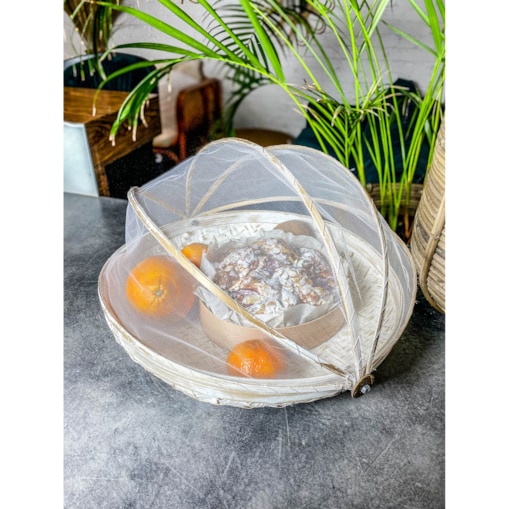 TACA BAMBUSOWA ROYAL L BIAŁA