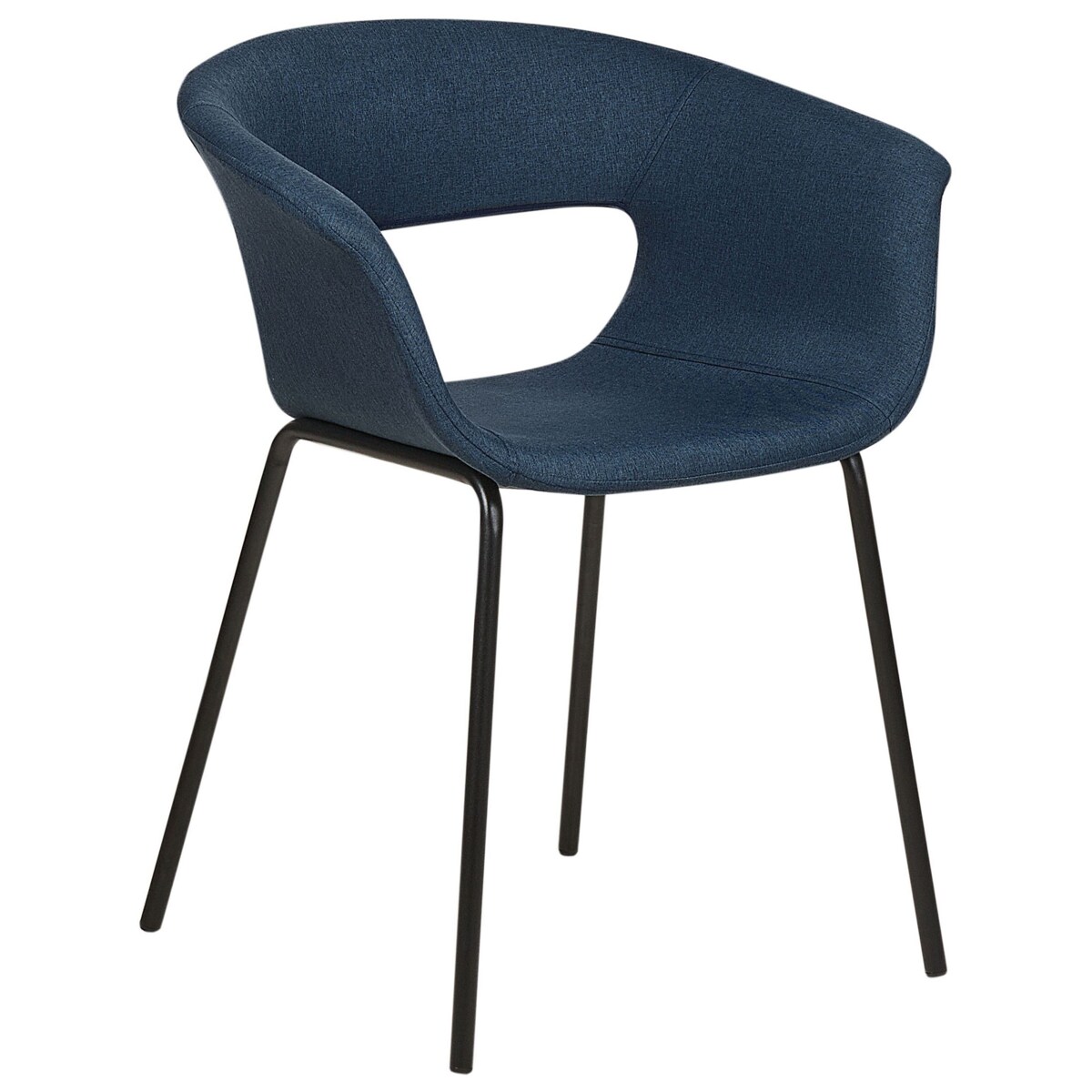 Zestaw 2 krzeseł do jadalni ELMA Ciemnoniebieski