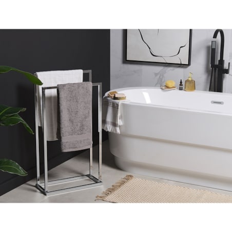 Stojak na ręczniki srebrny RECREO