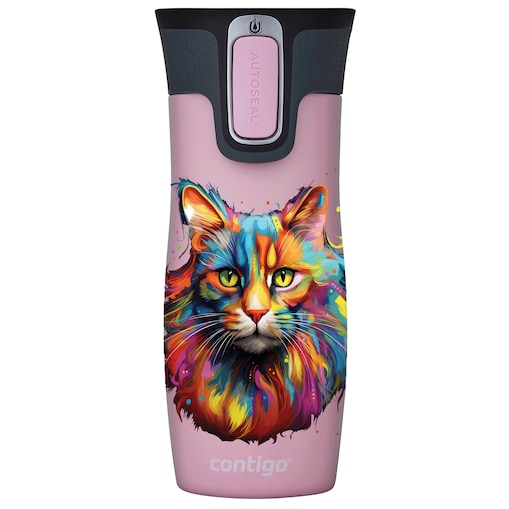 Kubek termiczny Contigo West Loop 2.0 470ml - różowy mat - Kot
