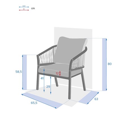 Fotel ogrodowy aluminiowy ORIENGO