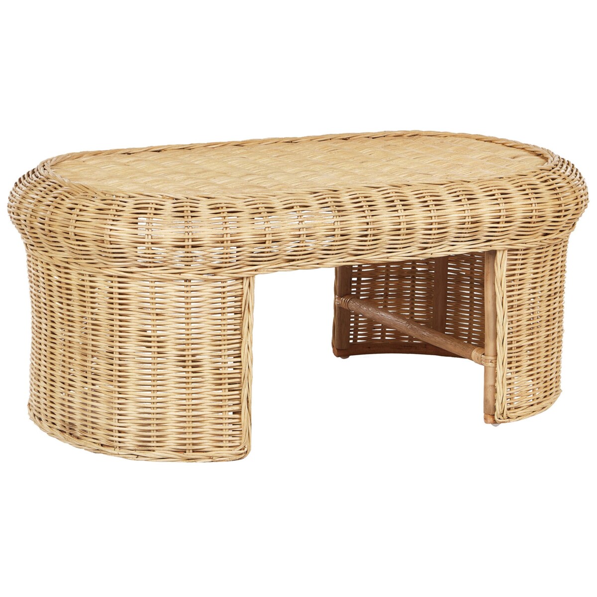 Stół ogrodowy 96 x 60 cm Rattan Naturalny LIVADEIA