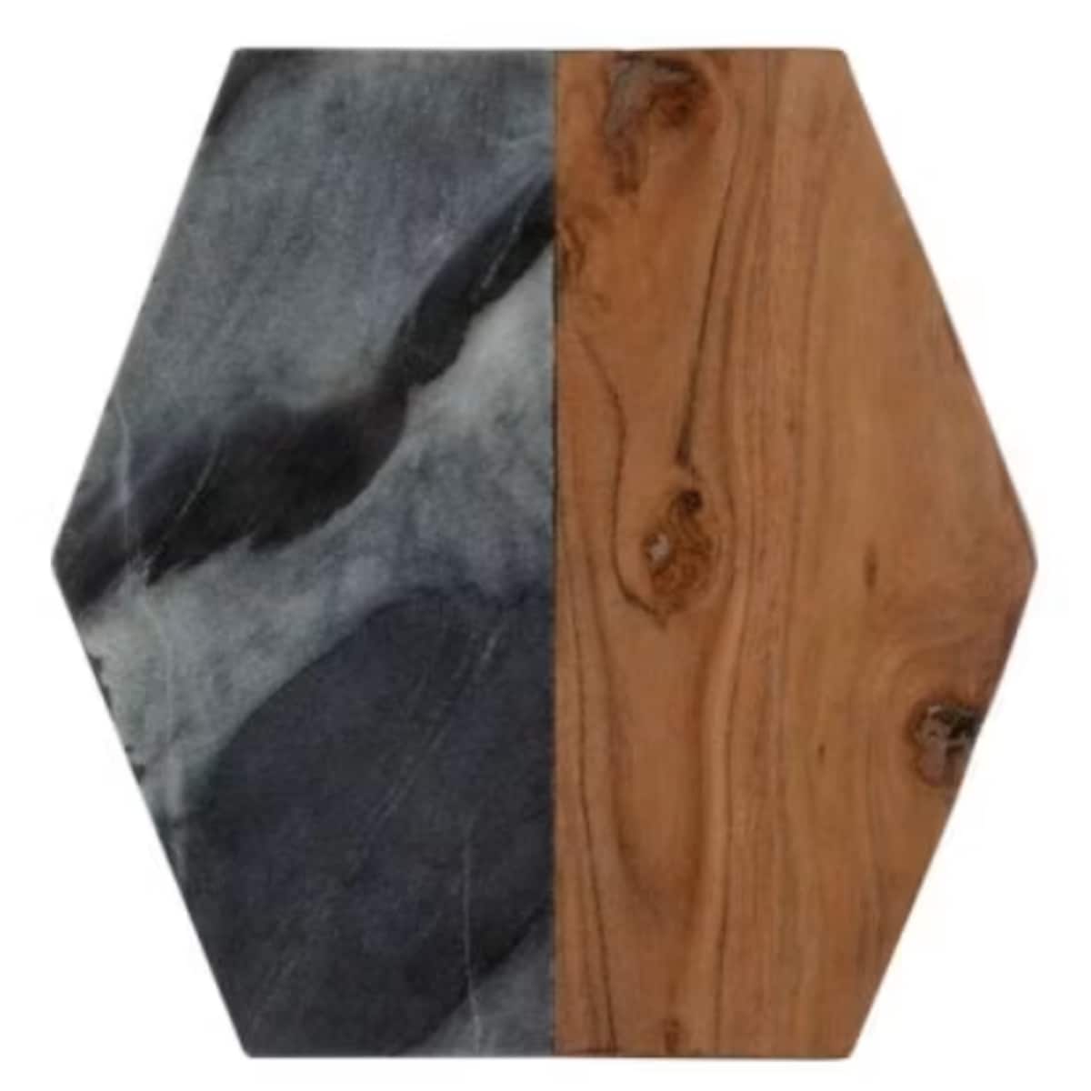 Deska sześciokątna marmur/drewno Elements, Typhoon