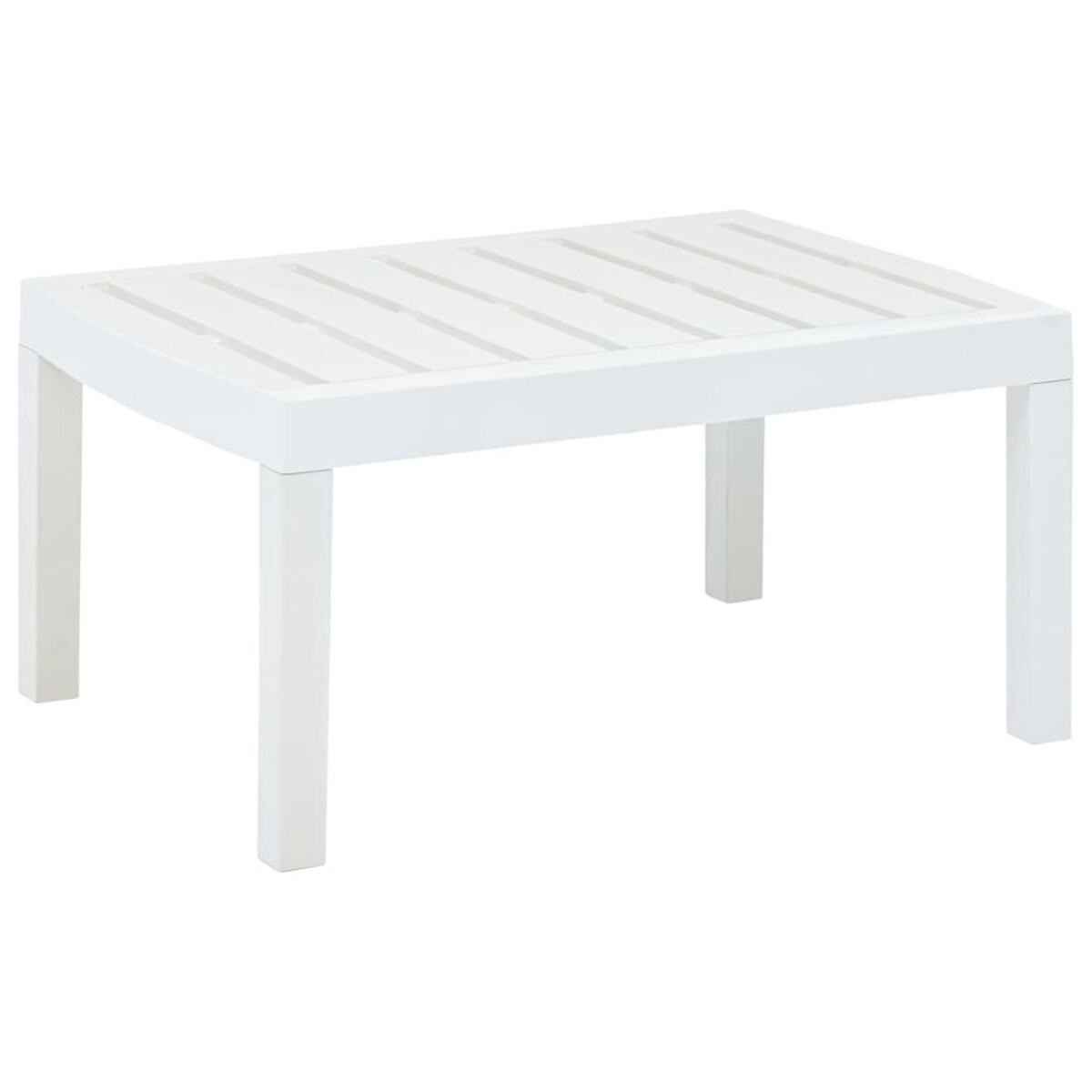 vidaXL Stolik ogrodowy, biały, 78x55x38 cm, plastikowy