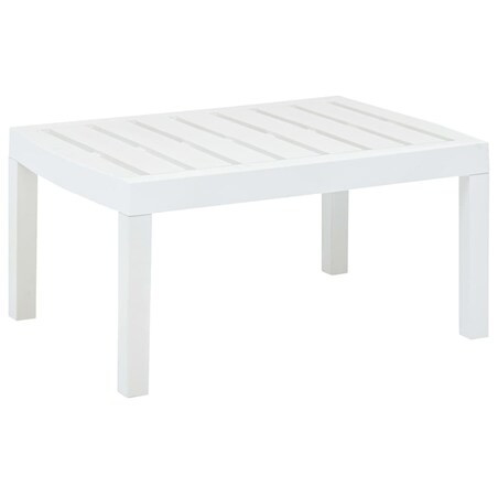 vidaXL Stolik ogrodowy, biały, 78x55x38 cm, plastikowy