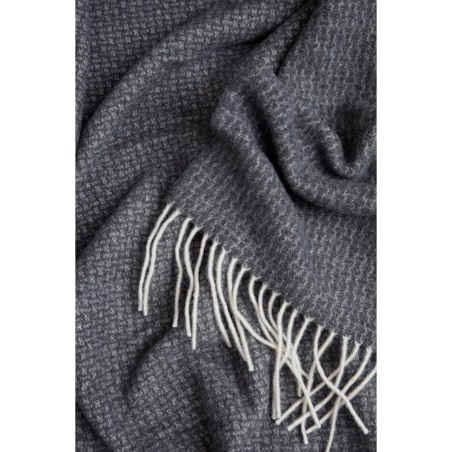 Koc z wełny merino z domieszką kaszmiru grafitowy