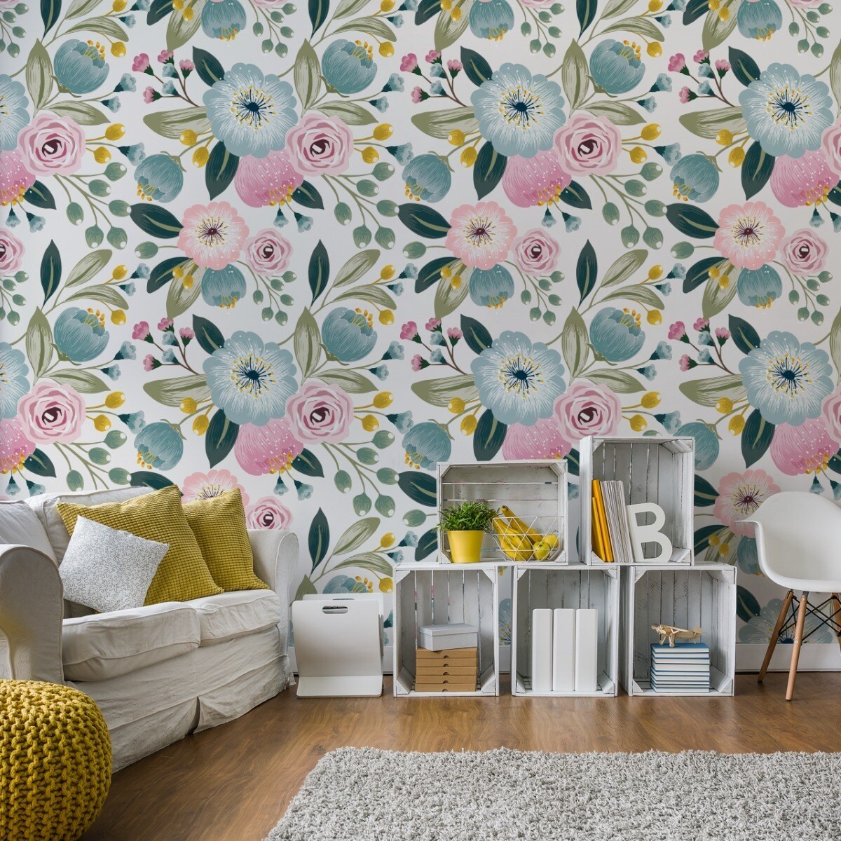 Tapeta Kolorowe KWIATY Liście Rośliny Natura