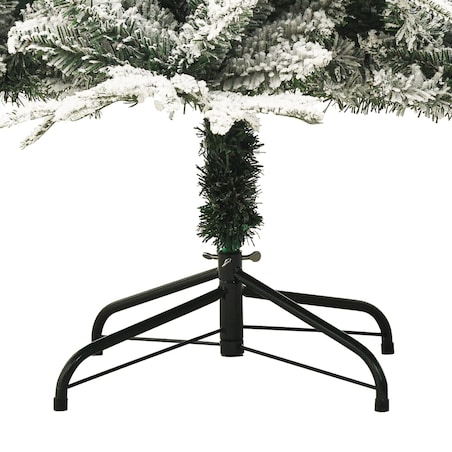 vidaXL Sztuczna choinka pokryta śniegiem, zielona, 240 cm, PVC i PE