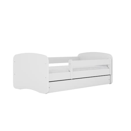 Łóżko babydreams białe bez wzoru z szufladą materac 180/80