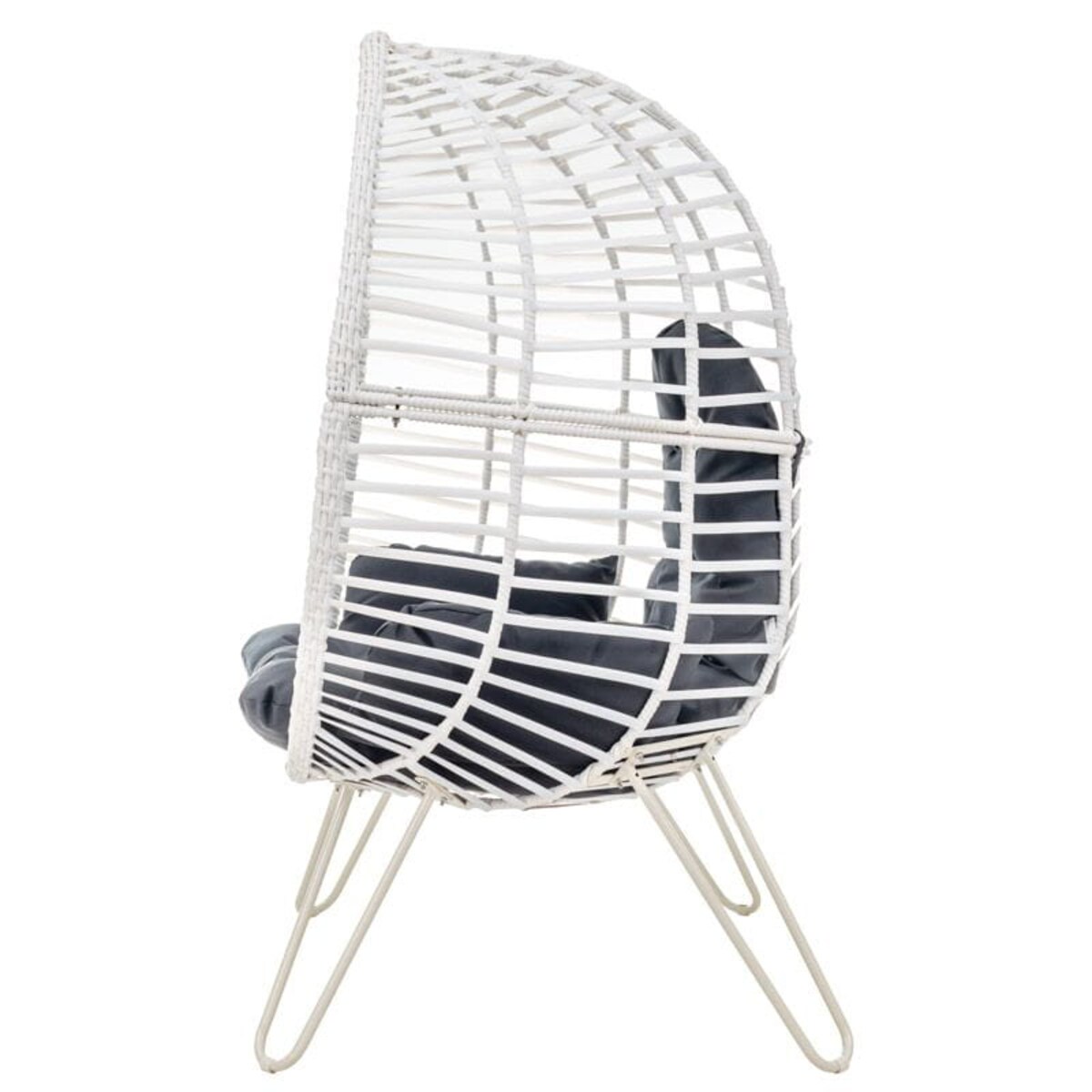 Fotel ogrodowy biały, rattanowy Malaga
