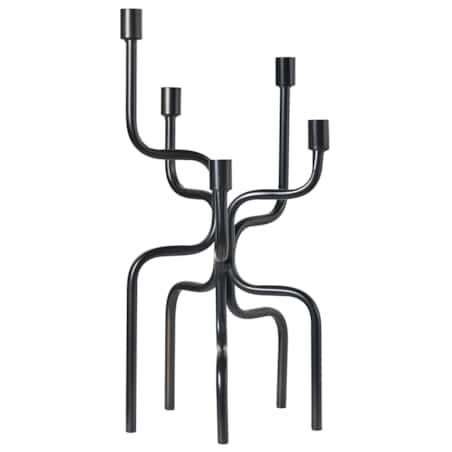 Świecznik PORRTELA Metal 50 cm Czarny