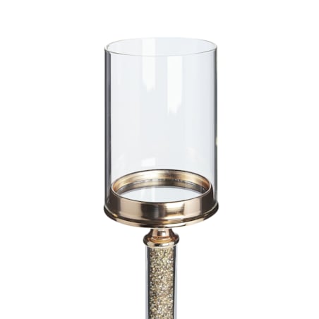 Świecznik szklany 41 cm złoty ABBEVILLE