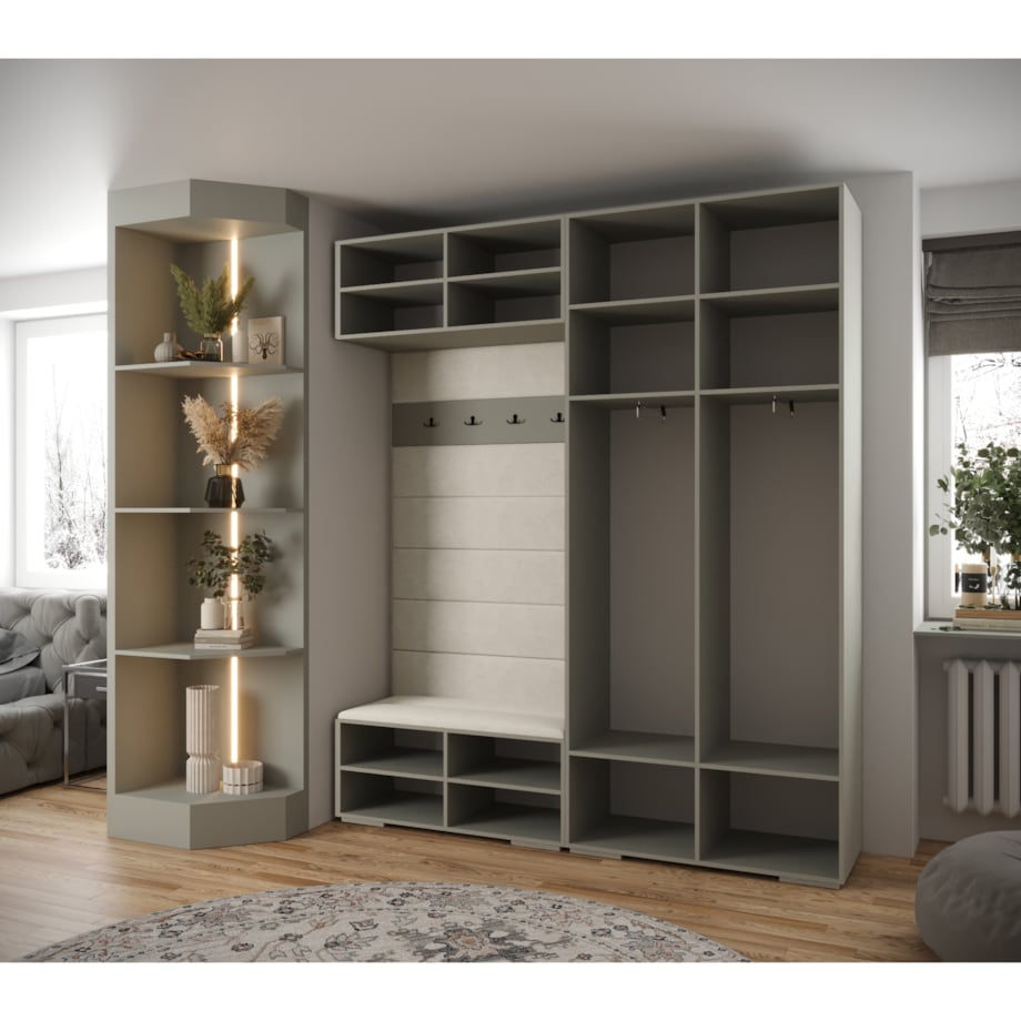 Garderoba do przedpokoju INOVA 2 Z18 kaszmir+złoty+manila18