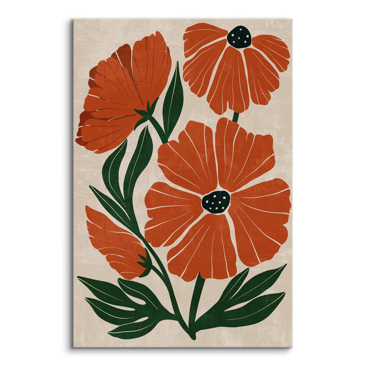 Obraz Pomarańczowe Maki Kwiaty 30x40cm