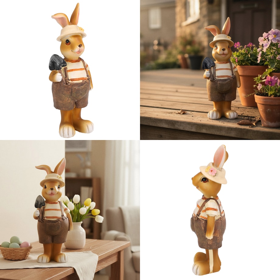 Zając ceramiczny wielkanocny figurka na Wielkanoc