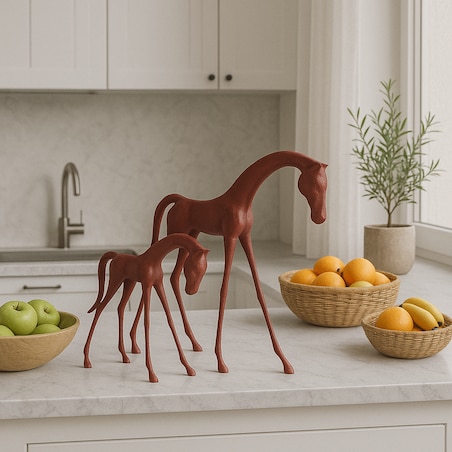 ZESTAW DWÓCH FIGUREK DEKORACYJNYCH COCO CZERWONE