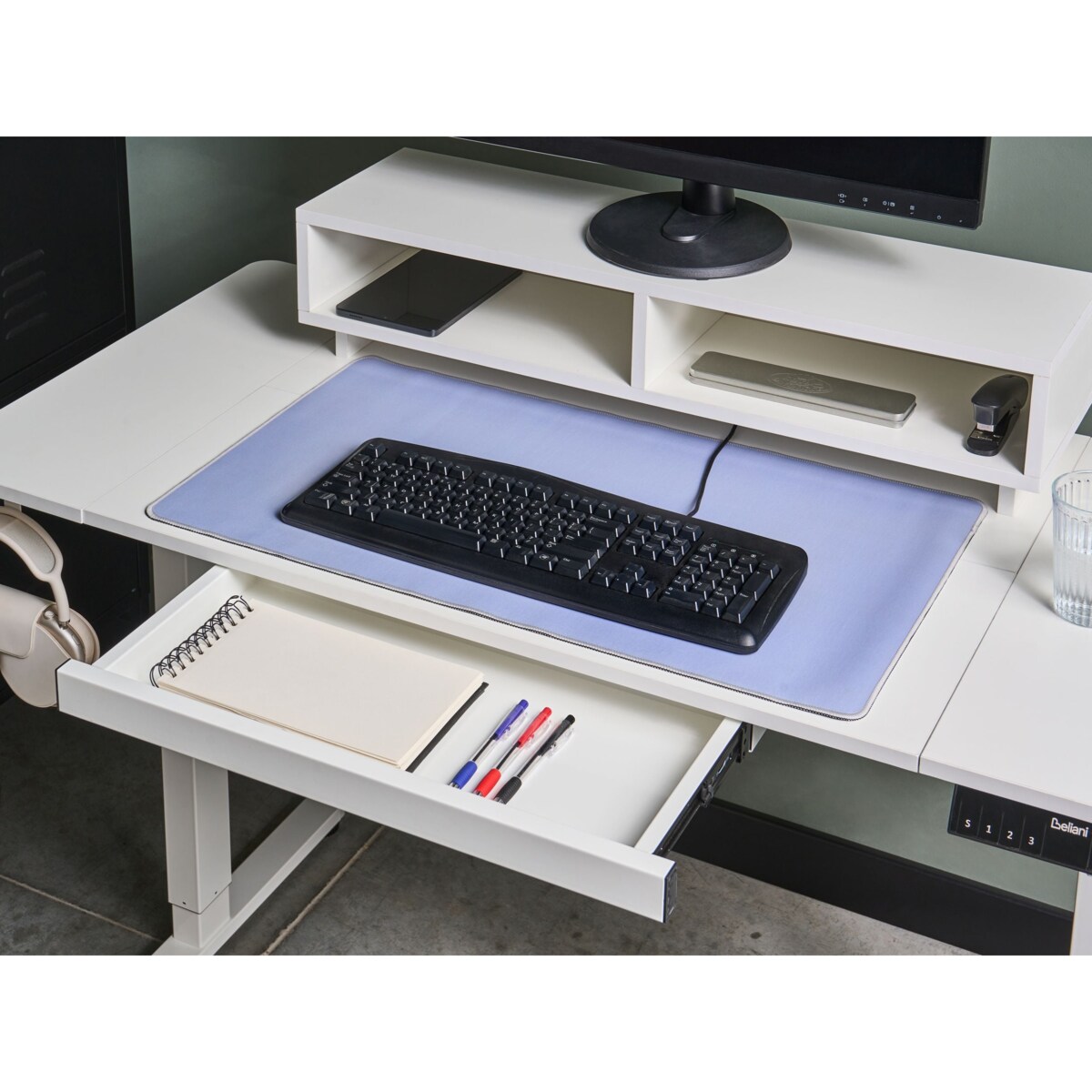 Biurko regulowane elektrycznie LUCAMA Biały 120 cm 60 cm Z portem USB