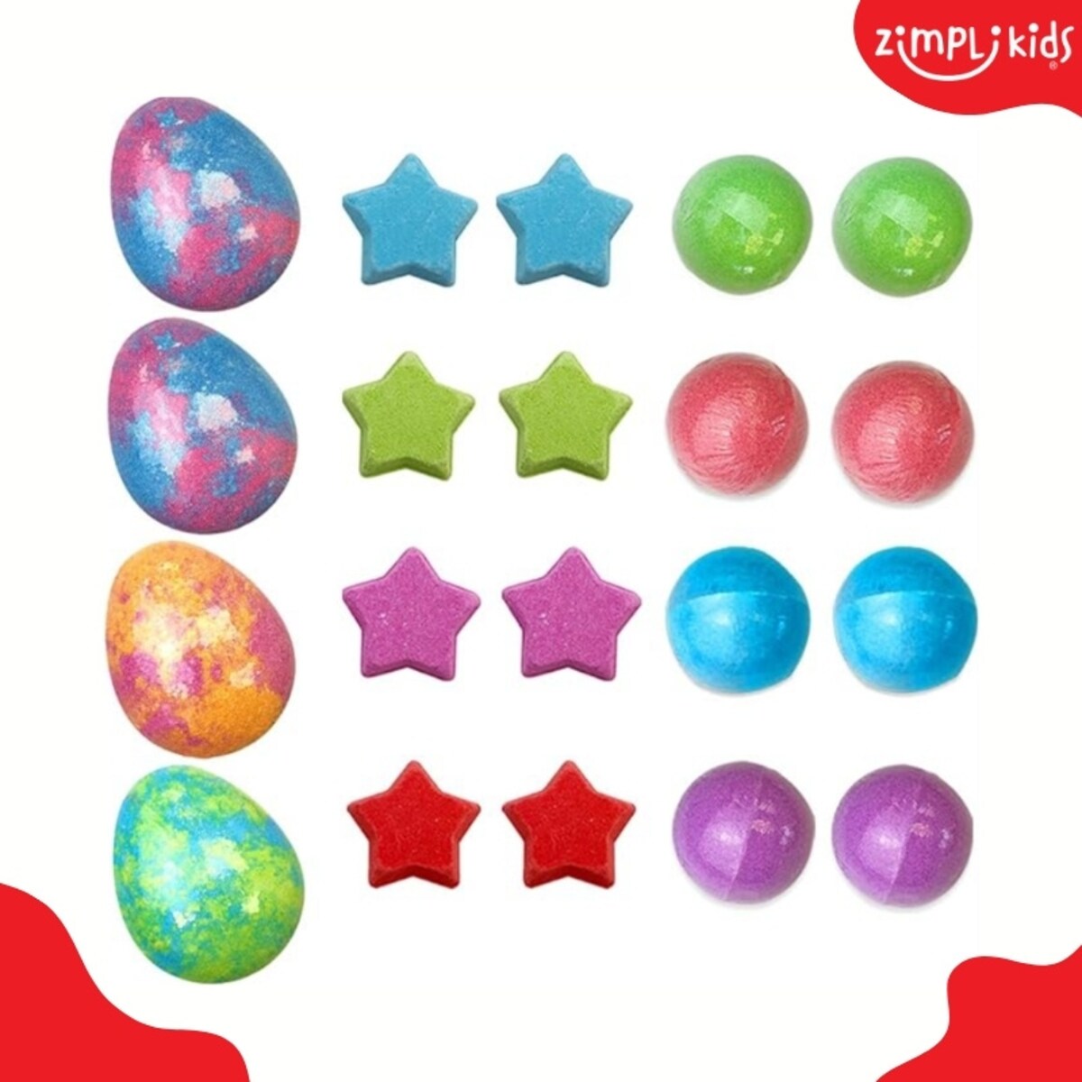 Musujące bomby do zabawy do kąpieli zmieniające kolor wody Baff Bombz 20 szt. 3+ Zimpli Kids