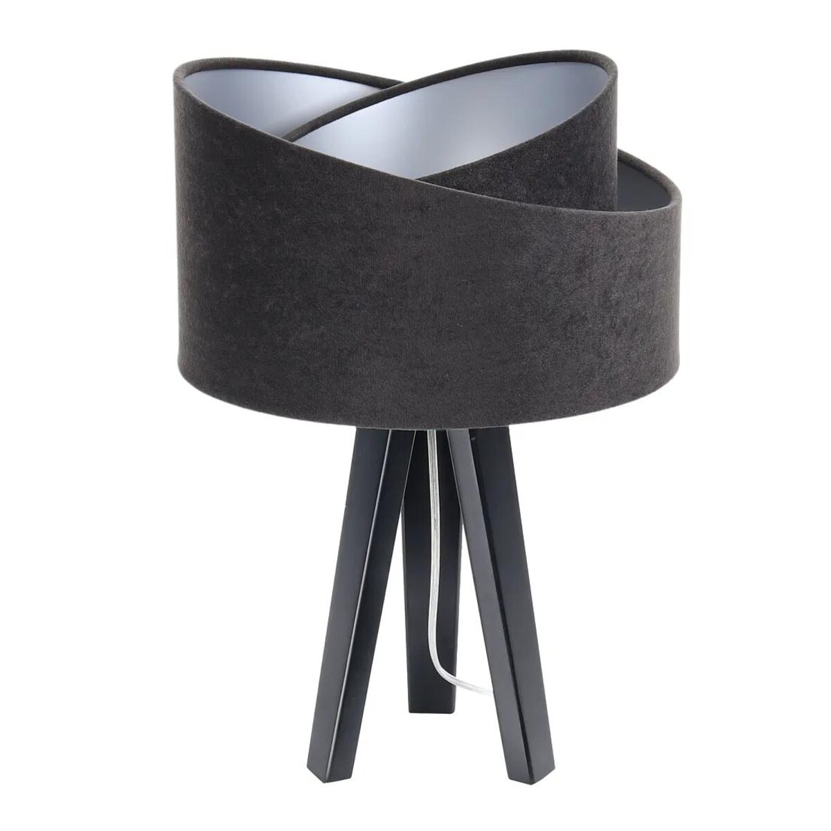 Lampa stołowa GEMSTONE czarna/srebrna/czarna