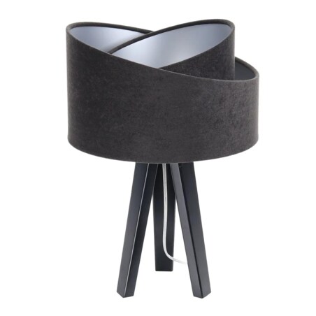 Lampa stołowa GEMSTONE czarna/srebrna/czarna