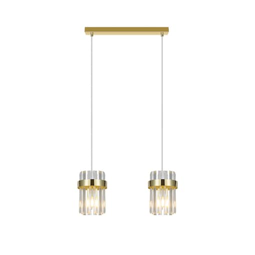 Lampa sufitowa wisząca Light Prestige Vetro złoty 2 x E14 1 szt.