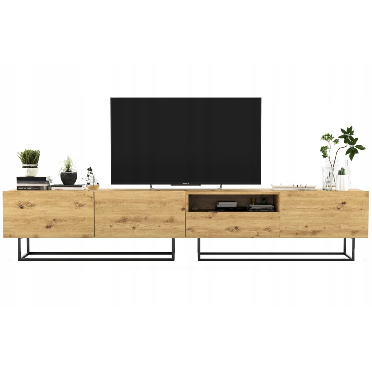 Szafka RTV Loft Dąb Artisan MAT Komoda RTV Loft Szuflada 240 cm