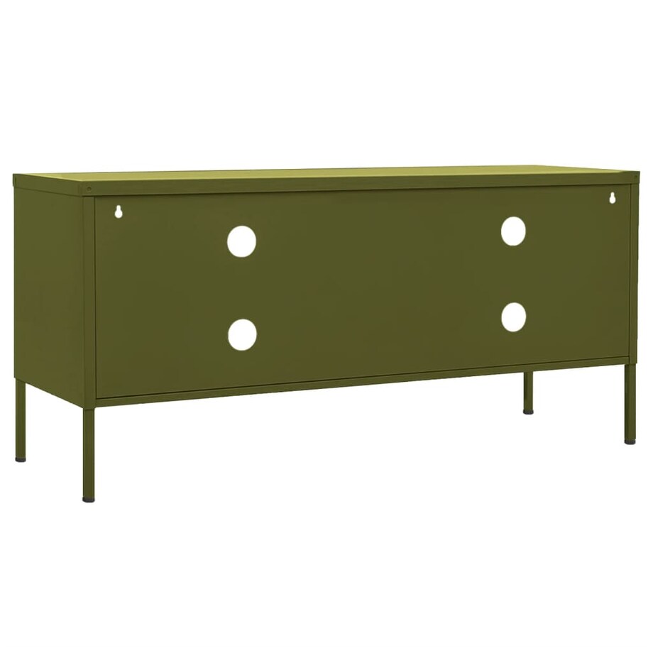 vidaXL Szafka pod telewizor, oliwkowa, 105x35x50 cm, stalowa