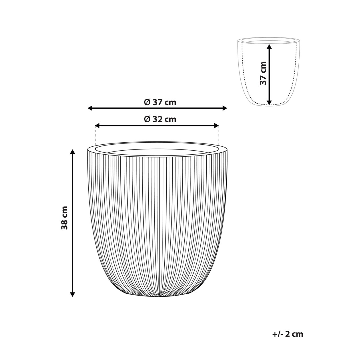 Doniczka CHIOS Plastik 31 cm Beżowy