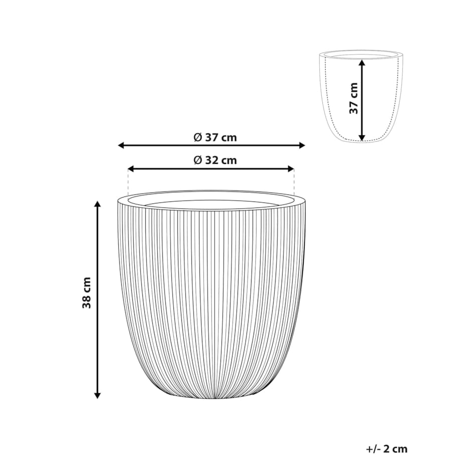 Doniczka CHIOS Plastik 31 cm Beżowy