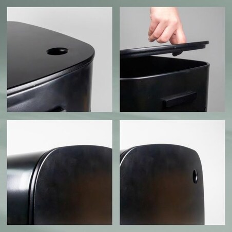 Kosz na pranie (czarny) Malaga Kela