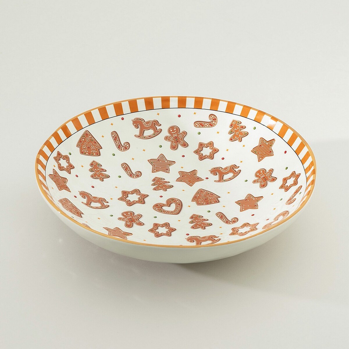 Misa świąteczna Gingerdream 33x8 cm boże narodzenie, święta, świąteczne, biały-pomarańczowy-brązowy, 33x33x8 cm