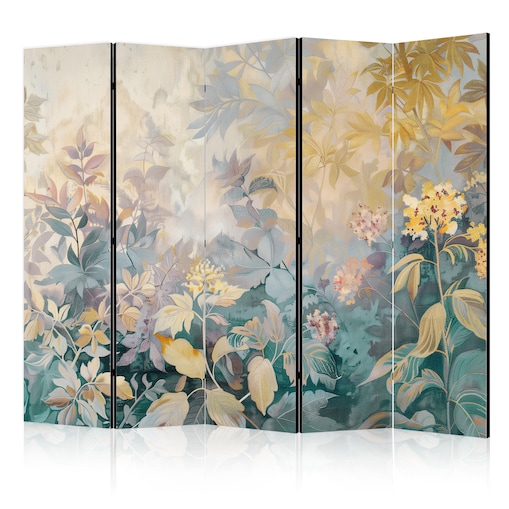 Parawan Dwustronny Gobelinowy wzór z łąką i kwiatami 225x172cm