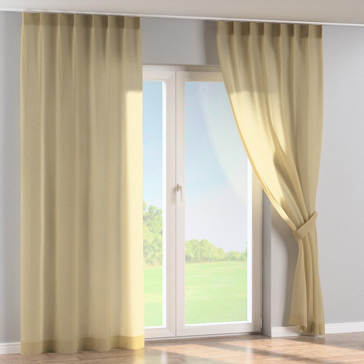 Zasłona na haczykach flex pojedynczych 130x245 jasny beż